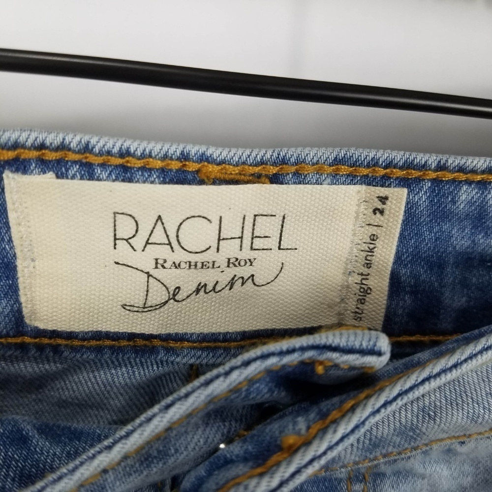 Rachel Roy Jeans Womens 24 Seam Mid-Rise Straight Ankle Cropped Shadow Pocket - Picture 4 of 8